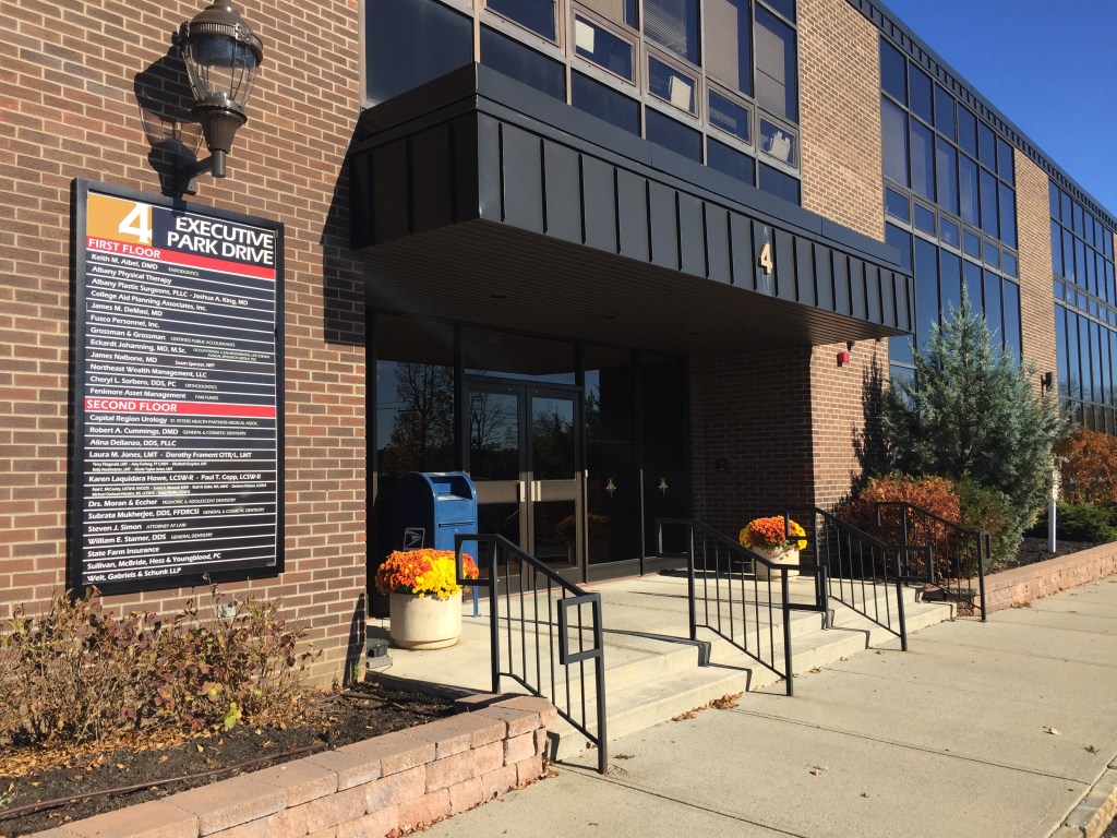 Front of the office building
